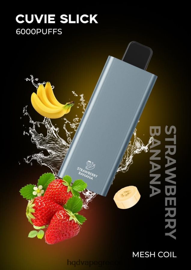 2RH46232 HQD CUVIE SLICK 6000 ρουφηξιές λεία μπανάνα φράουλα - HQD Vape Ukraine