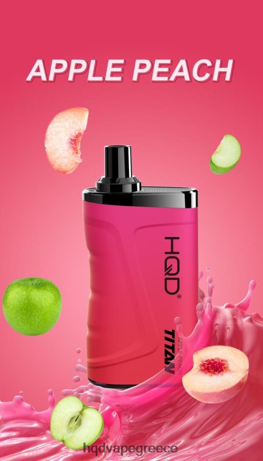2RH46212 HQD TITAN 7000 ρουφηξιές μήλο ροδάκινο - HQD Vape Ukraine